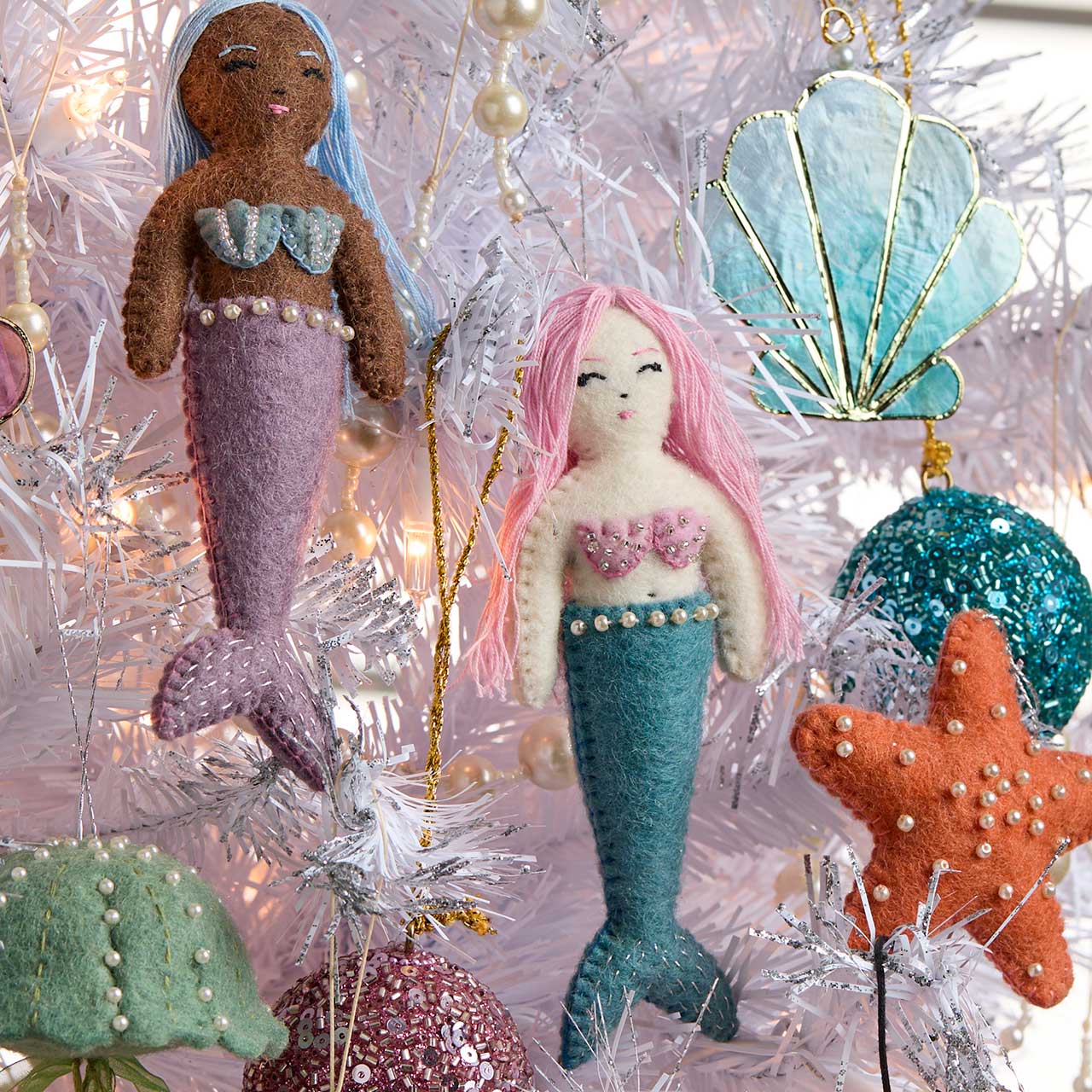 Sea Shimmer Aqua Mermaid Ornament
