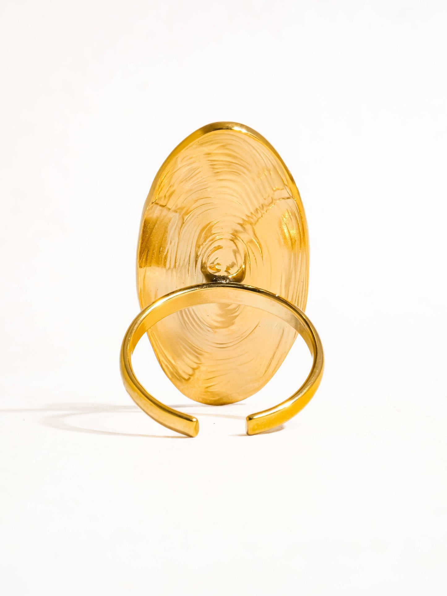 Achille 18K Gold Non-Tarnish Oval Pearl Ring