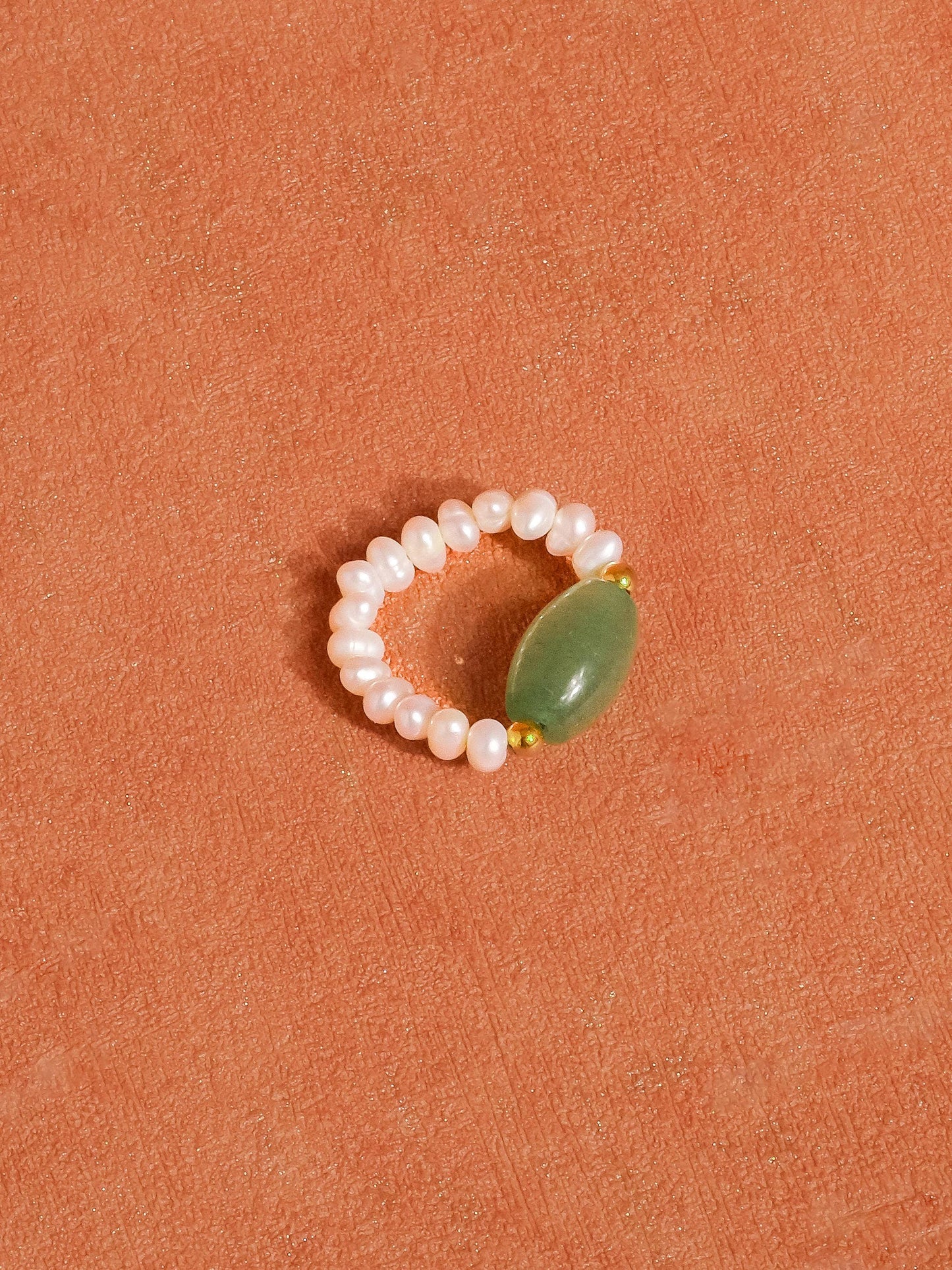 Henly 18K Gold Non-Tarnish Pearl Stone Ring