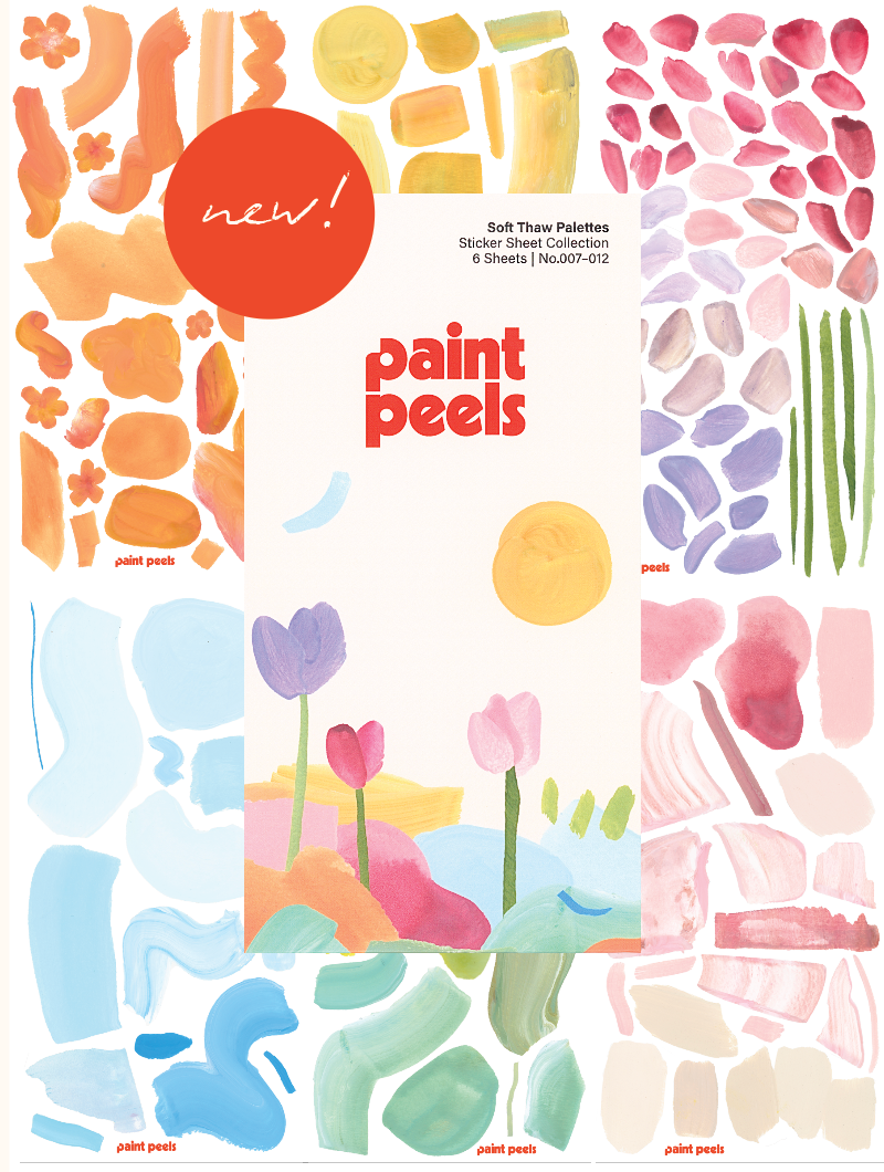 Paint Peels Soft Thaw Palettes Sticker Sheet Collection