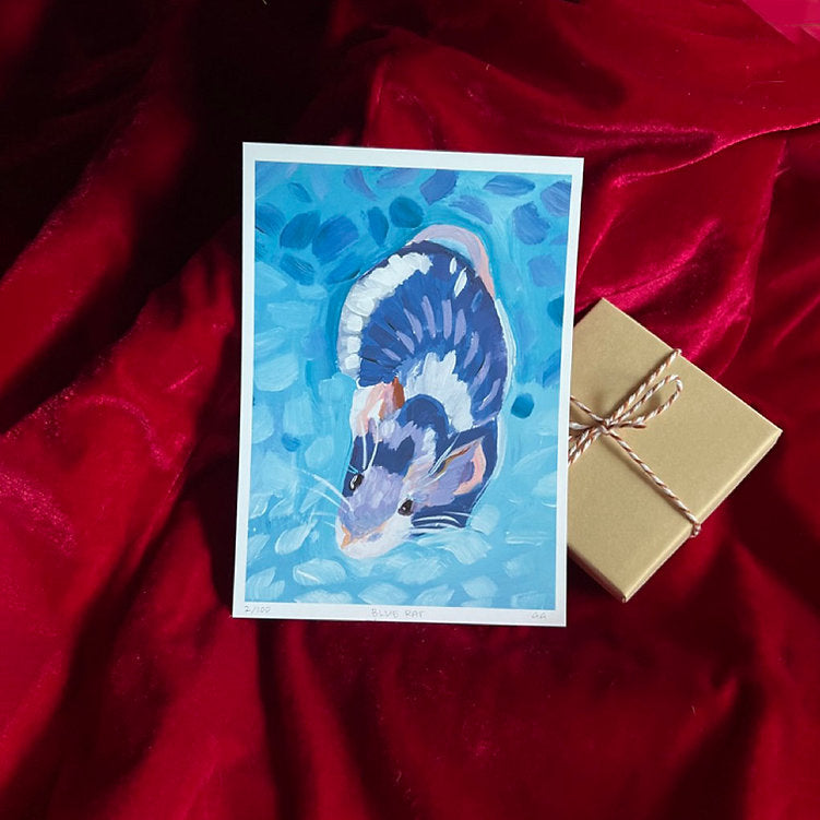 Blue Rat Mini Print