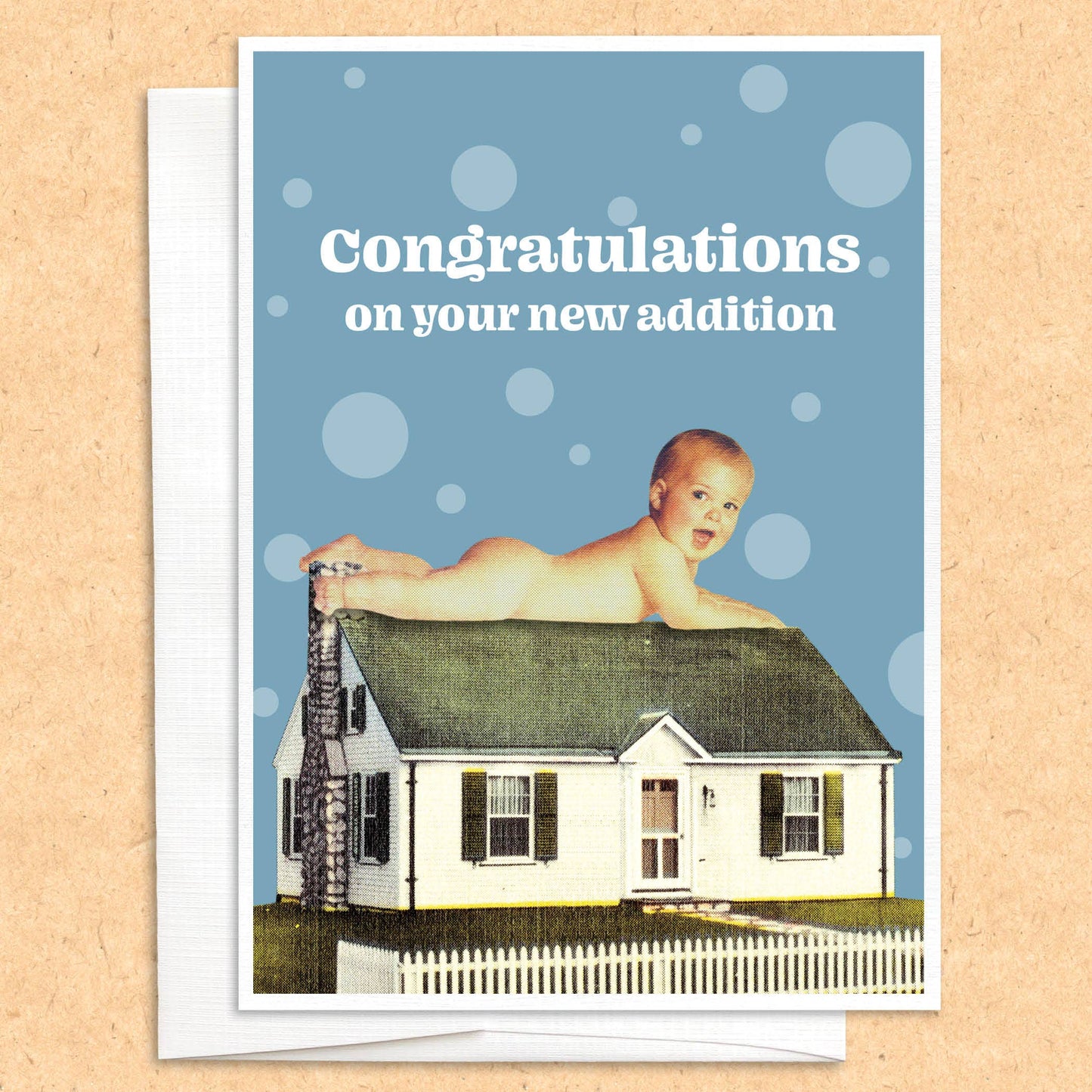 Congrats on Your New Addition Baby funny quirky greeting card