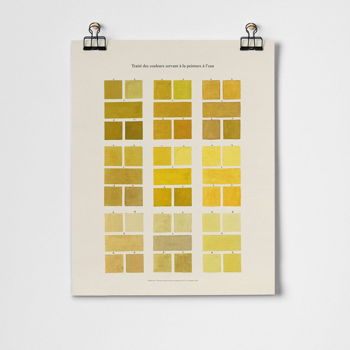 Watercolour Swatches - Yellow Fine Art Print
