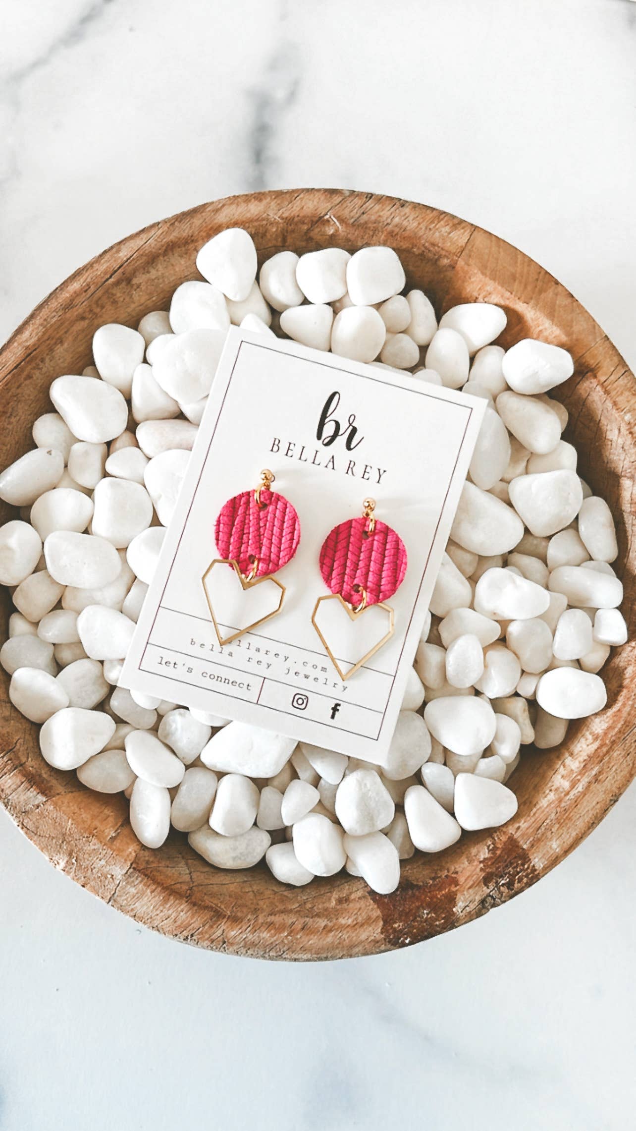 The Hazie Mini Leather Earrings - Pink
