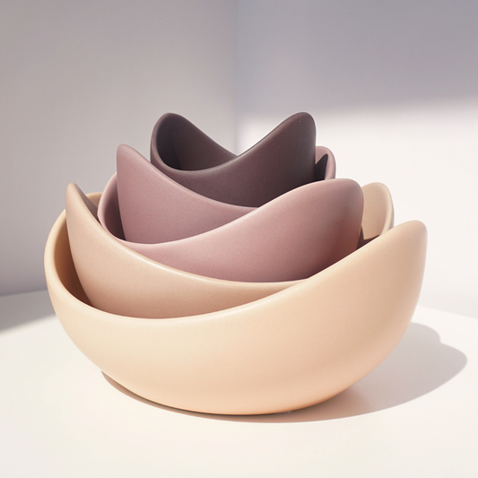 Natalia Ceramic Nesting Bowls - Blush Pink