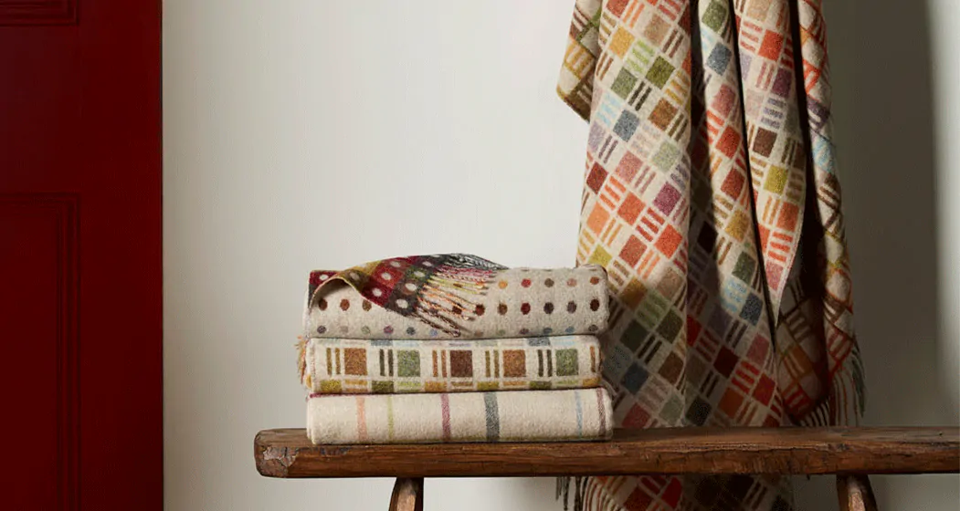 Contemporary Windowpane - 100% Pure Merino Throw