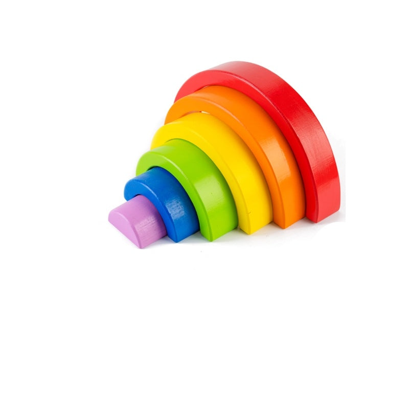 Wooden Rainbow Nesting Puzzle
