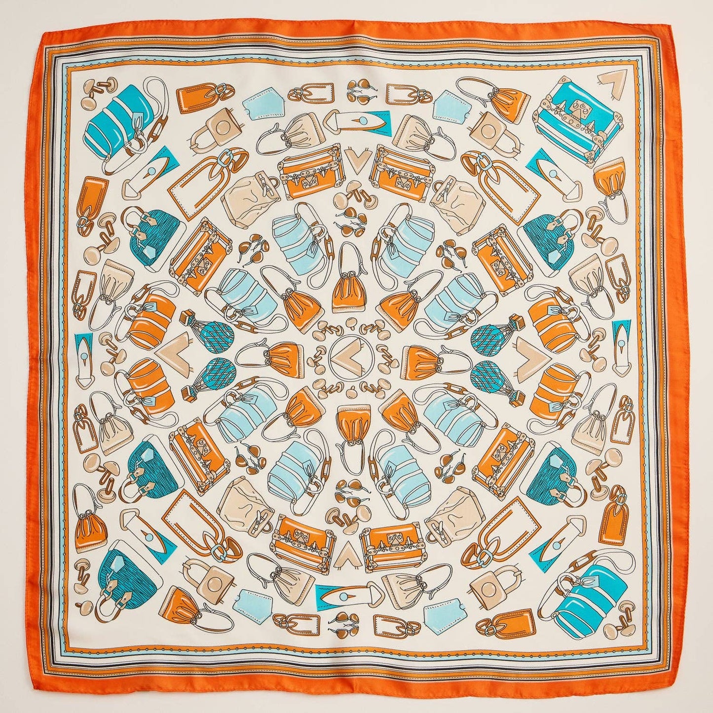 Chic Fashion-Inspired Square Silk Texture Scarf