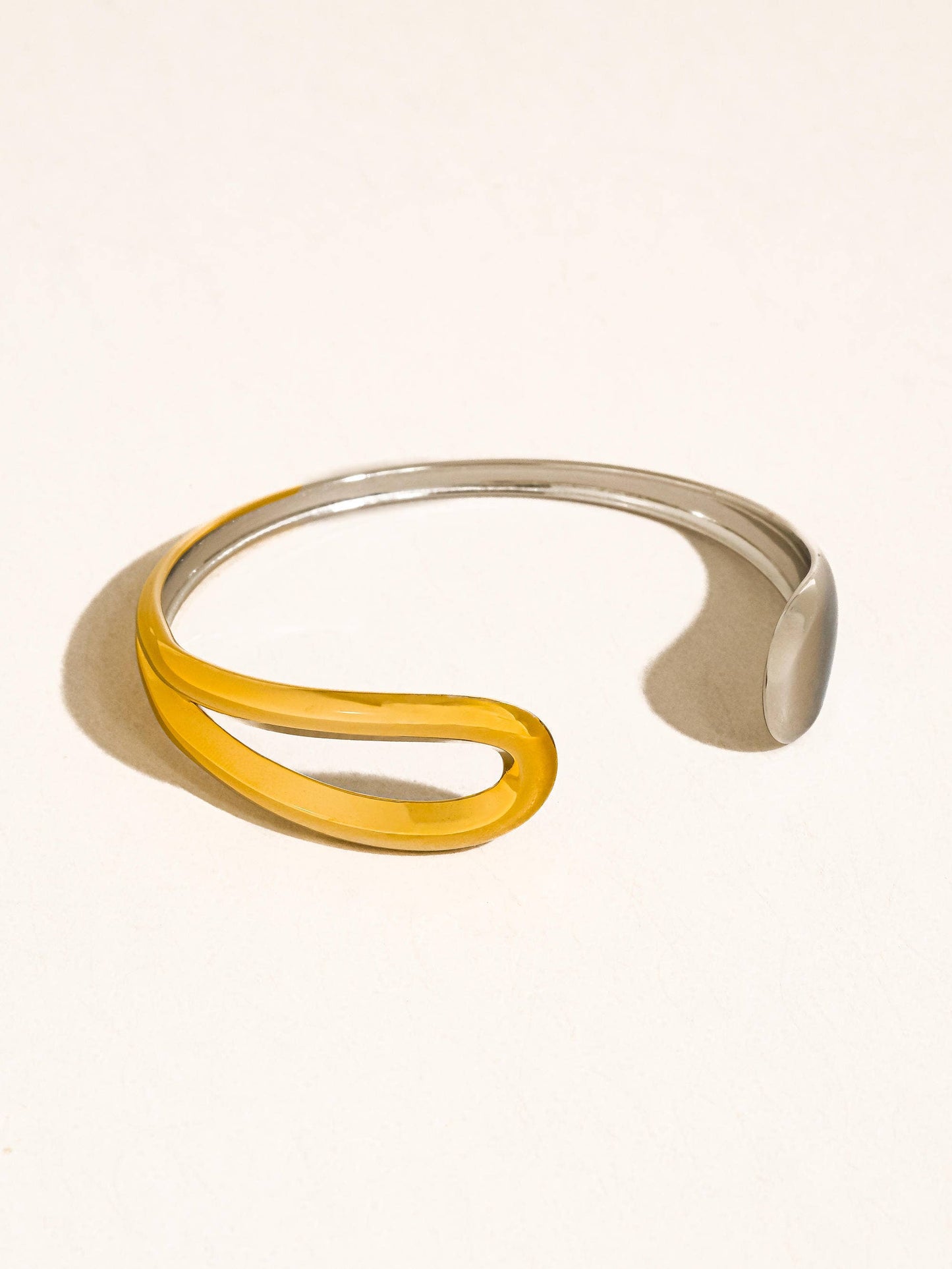 Junel 18K Gold Non-Tarnish Open Cuff Bracelet