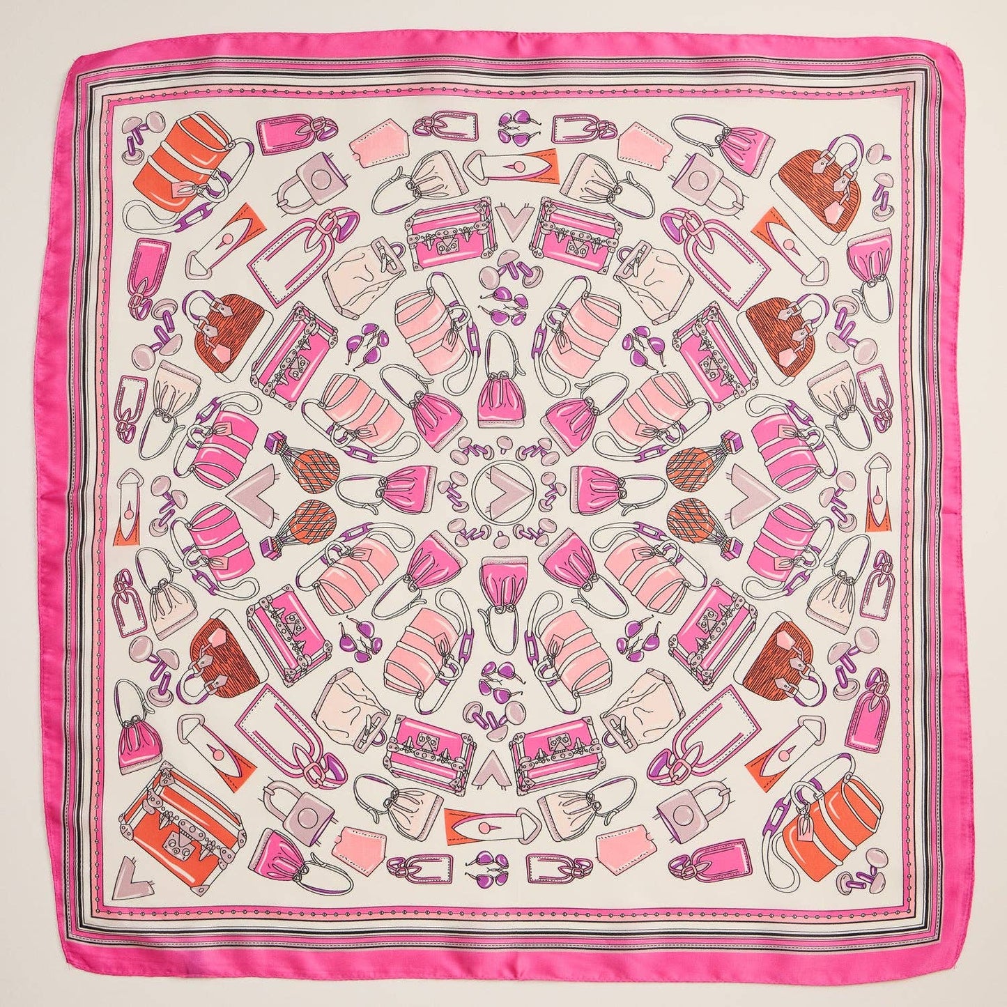 Chic Fashion-Inspired Square Silk Texture Scarf