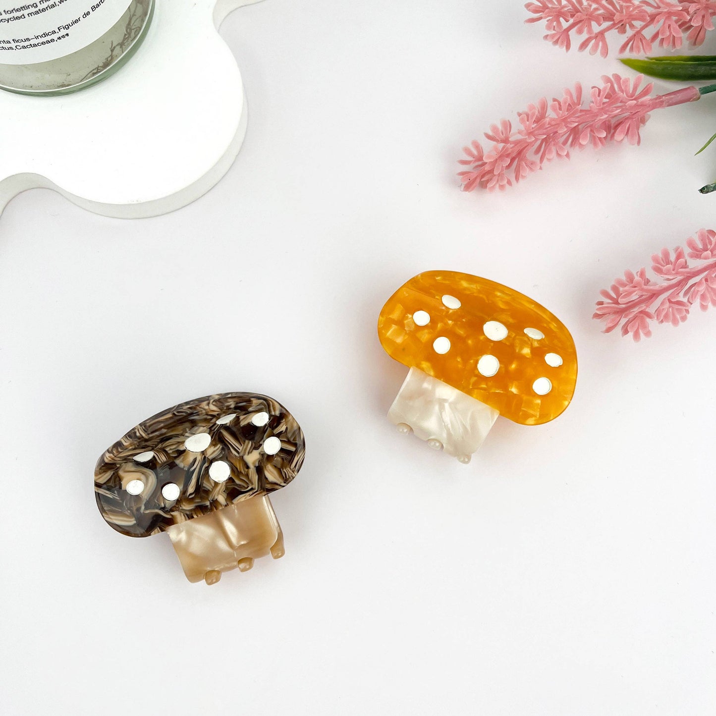 Mushroom Plant Acetate Hair Claw Clip