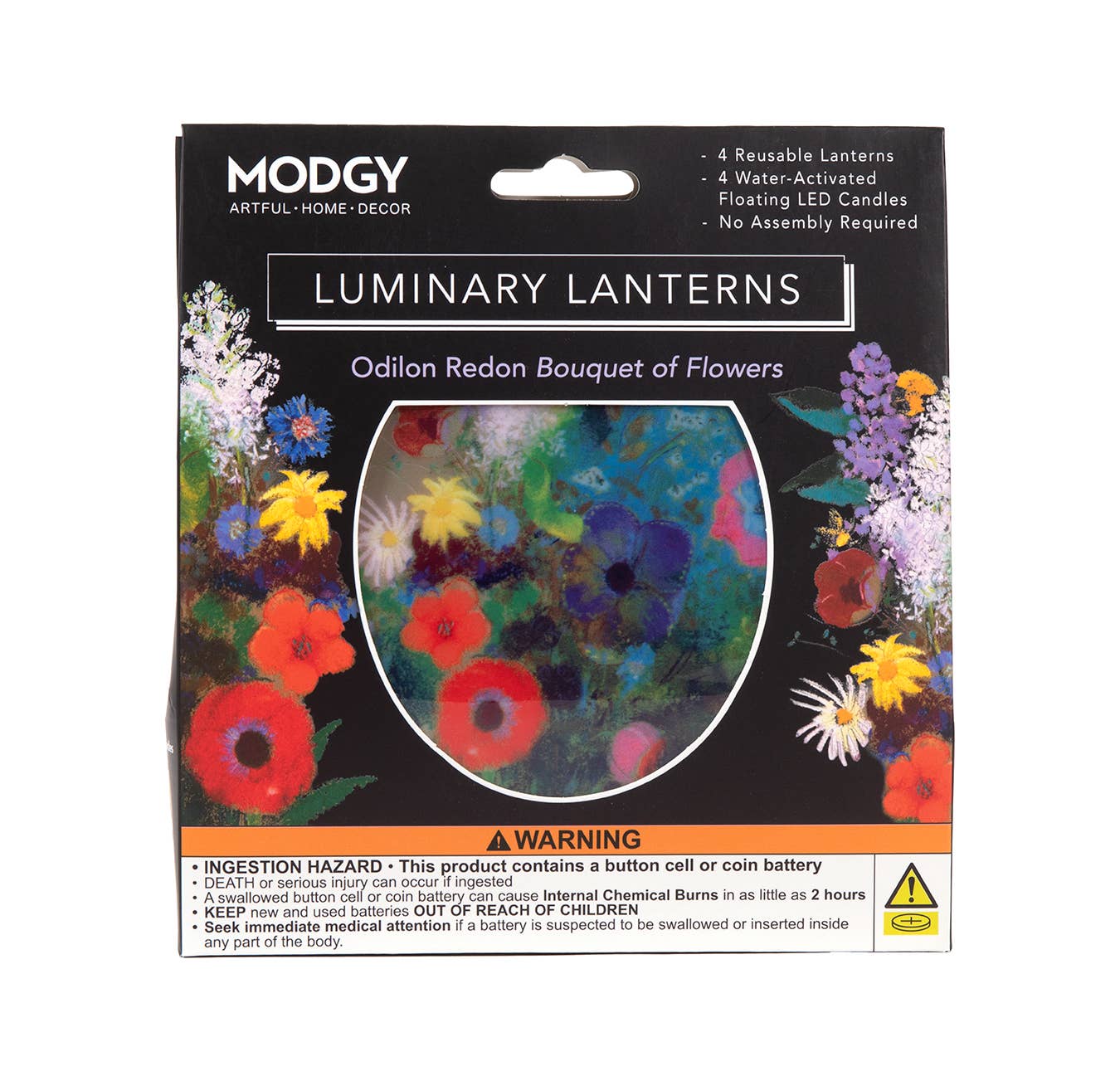 Odilon Redon Bouquet of Flowers Luminary - 4 per pack