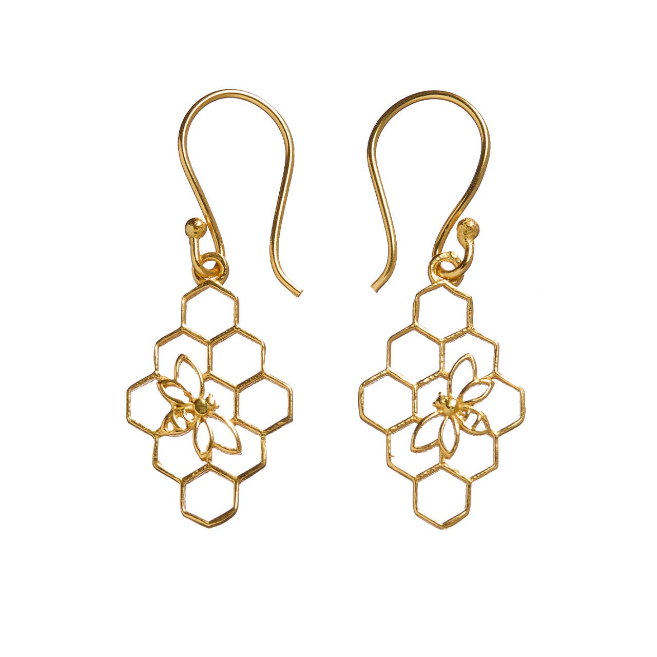 Beehive Gold Earrings