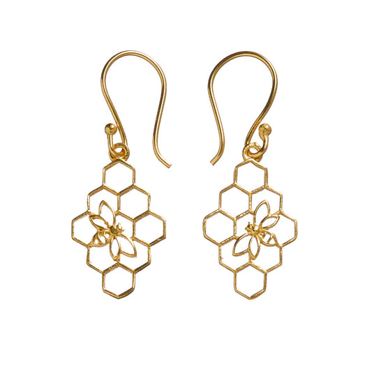 Beehive Gold Earrings