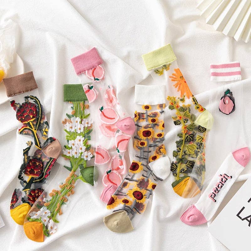 Rufia - Floral Pattern Summer Socks