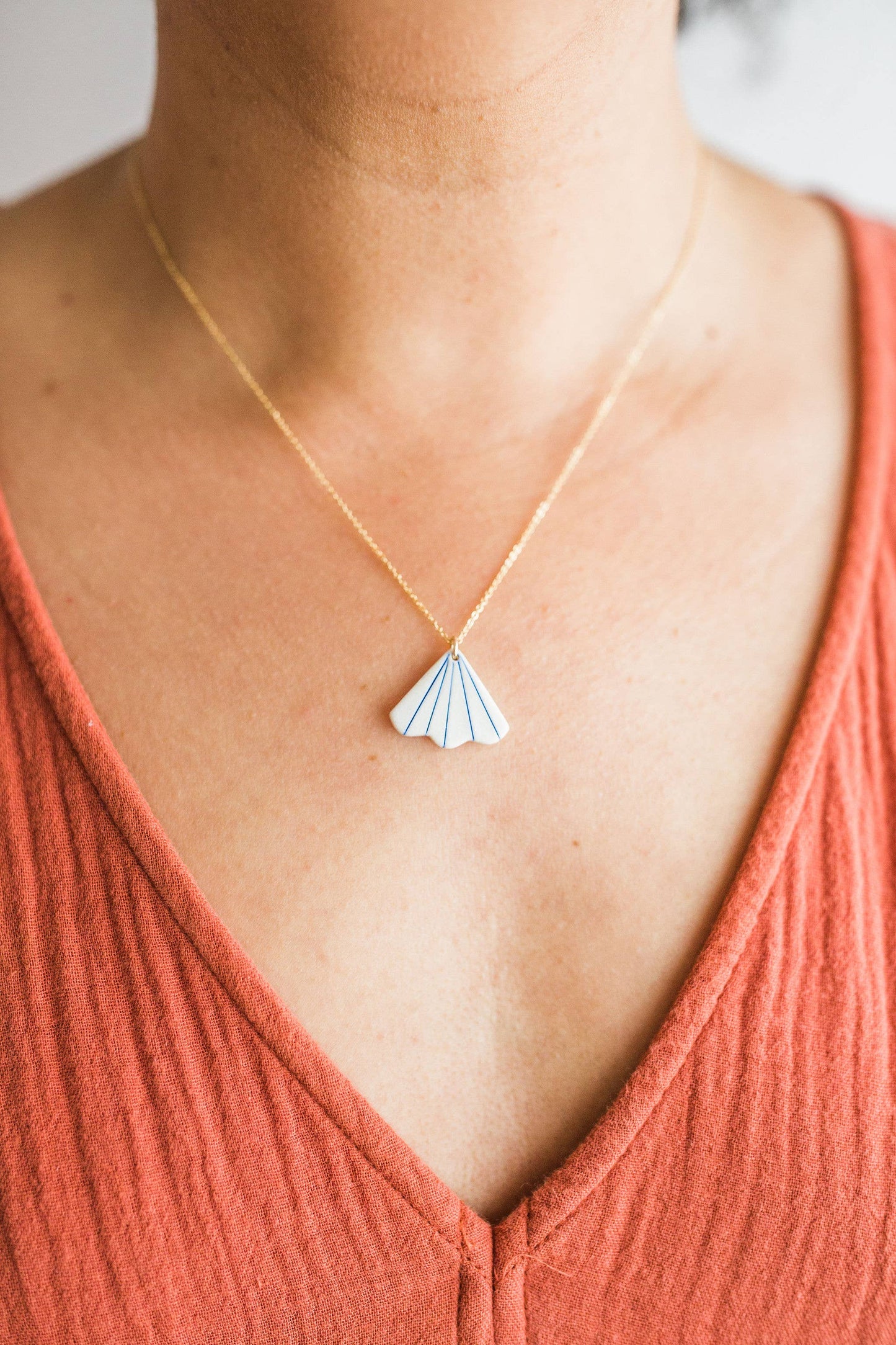 Striped Petal Pendant