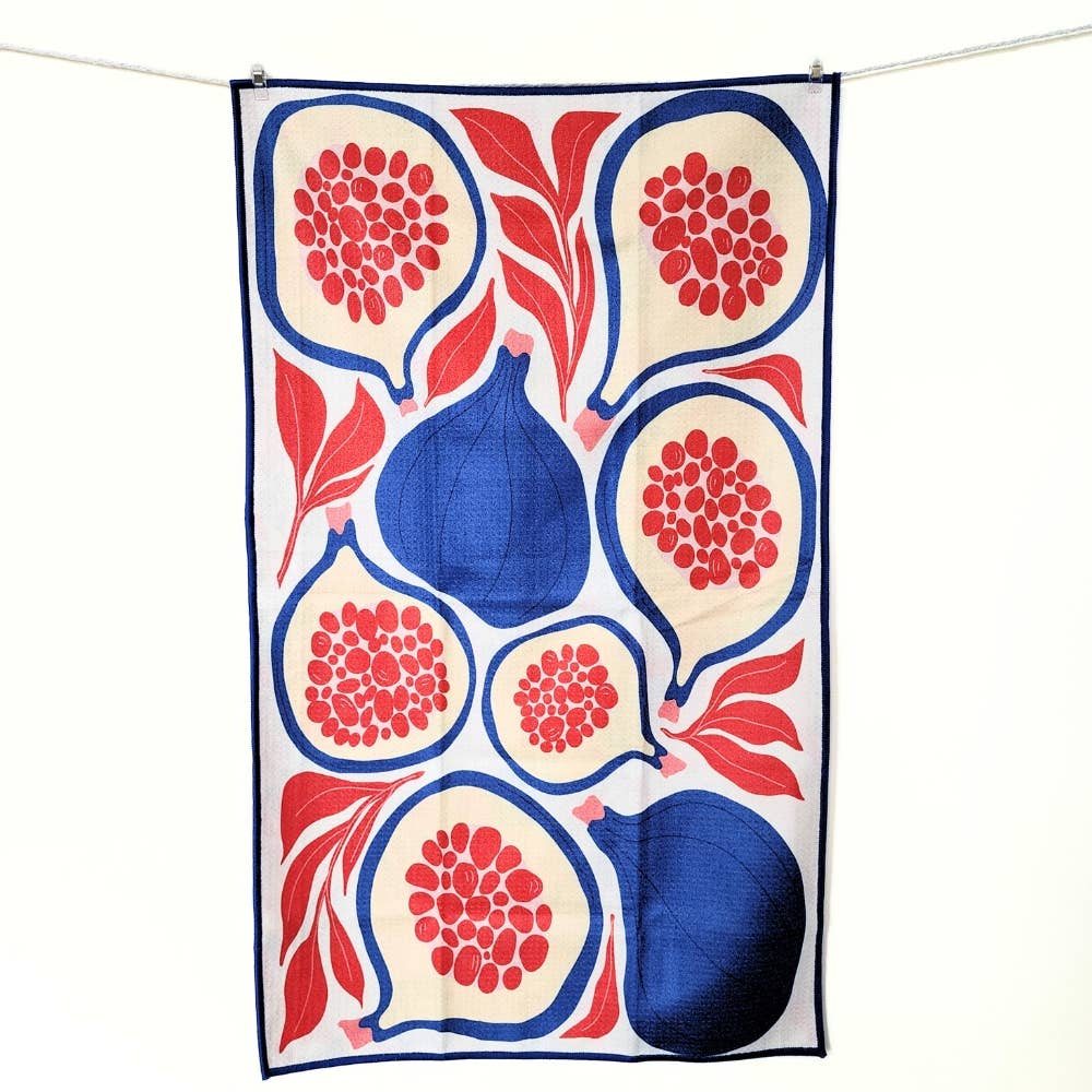 Figs - Dual Sided Hand Towel- Microfiber Kitchen Towel