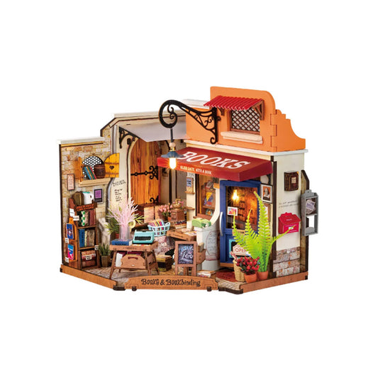 Corner Bookstore- DIY Miniature House Kit