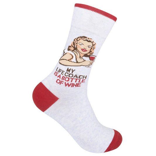 My Life Coach Is A Bottle Of Wine Socks