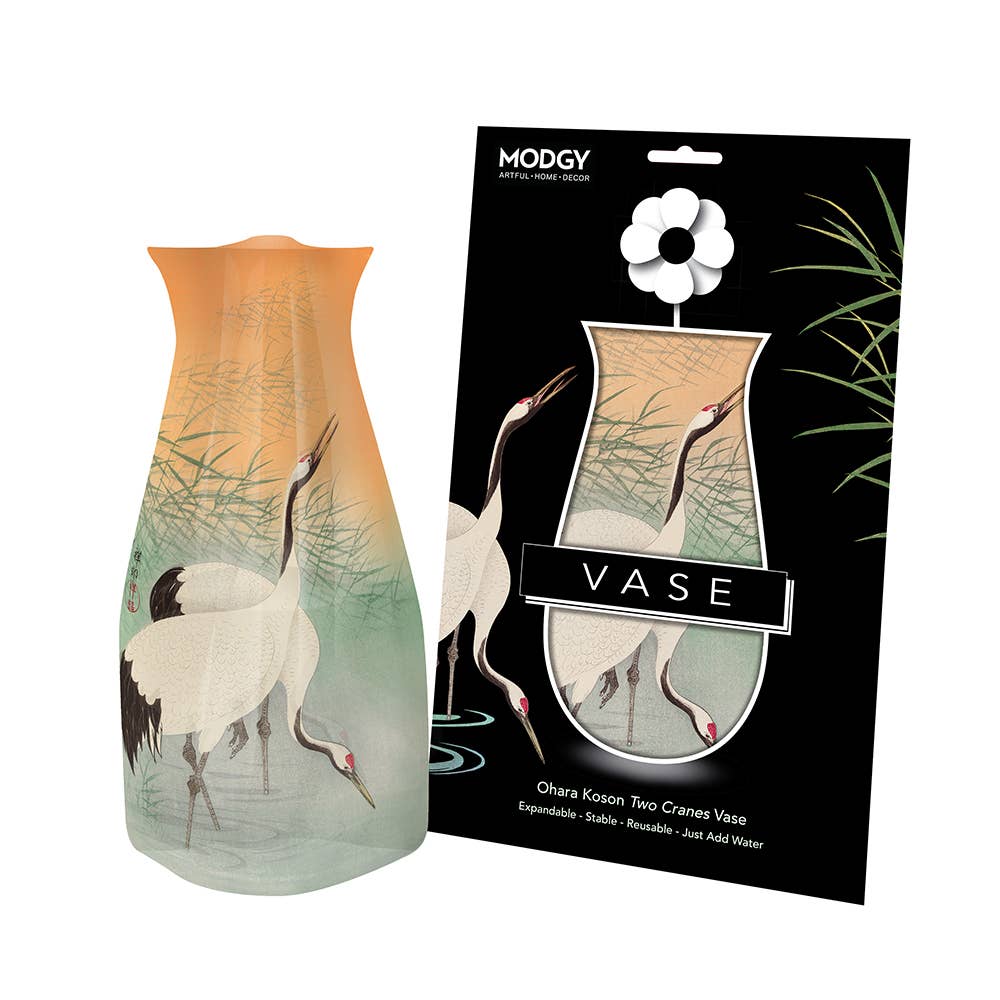 Ohara Koson Two Cranes-Modgy Expandable Vase