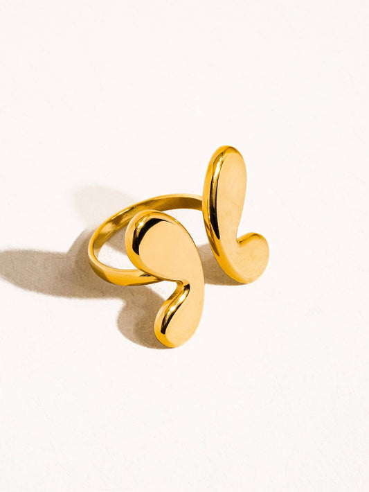 Indie 18K Gold Non-Tarnish Butterfly Ring