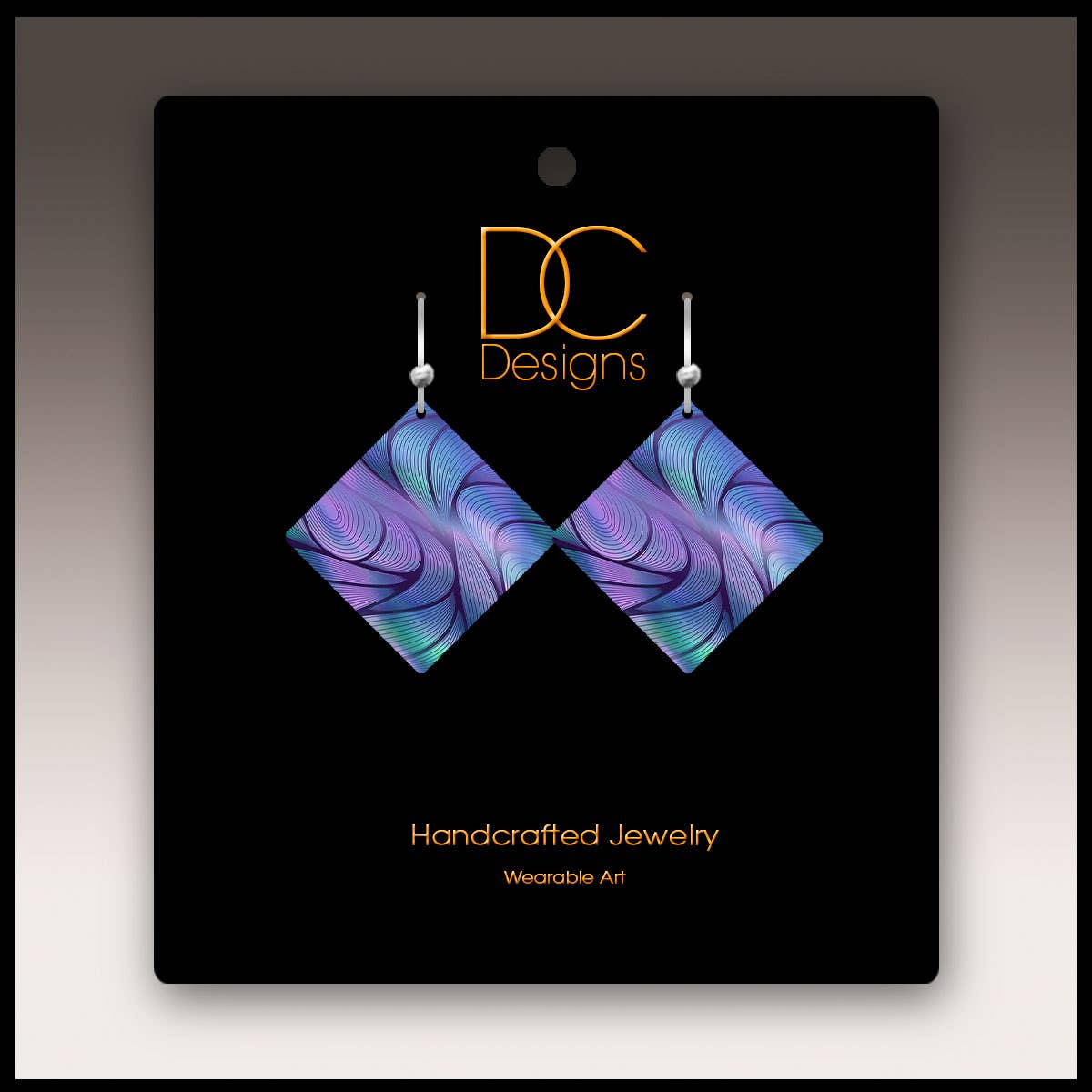 Painter Bright Floral Statement Dangle Handmade Earrings