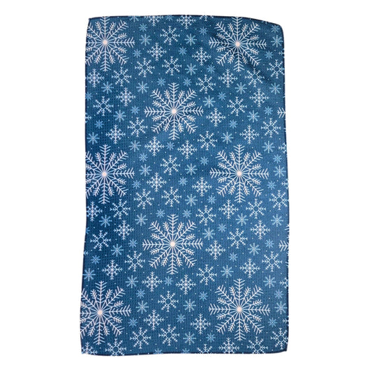 Winter Snowflake Waffle Kitchen Tea Towels