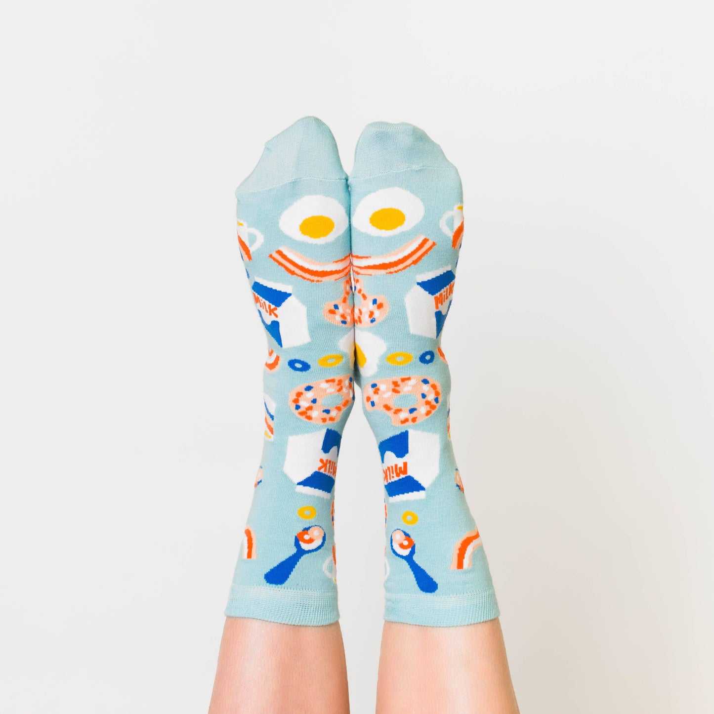 Breakfast - Small Crew Socks - Foodie Gift