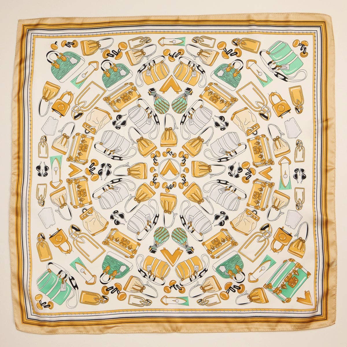 Chic Fashion-Inspired Square Silk Texture Scarf