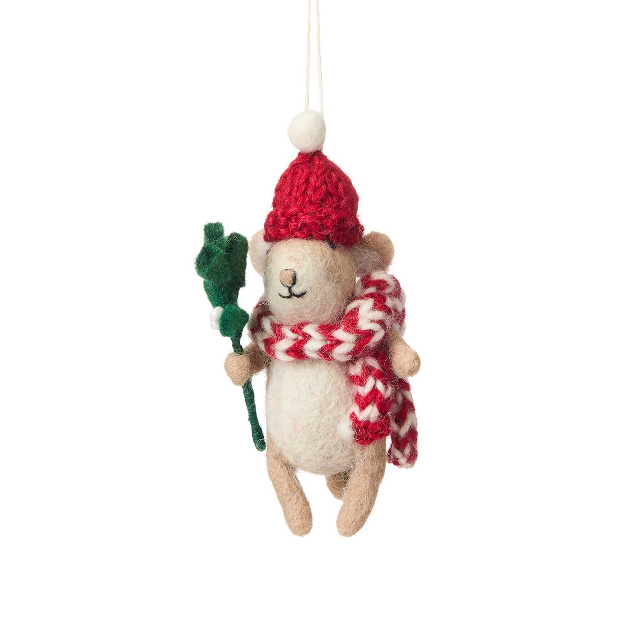 Mistletoe Mouse Christmas Ornament