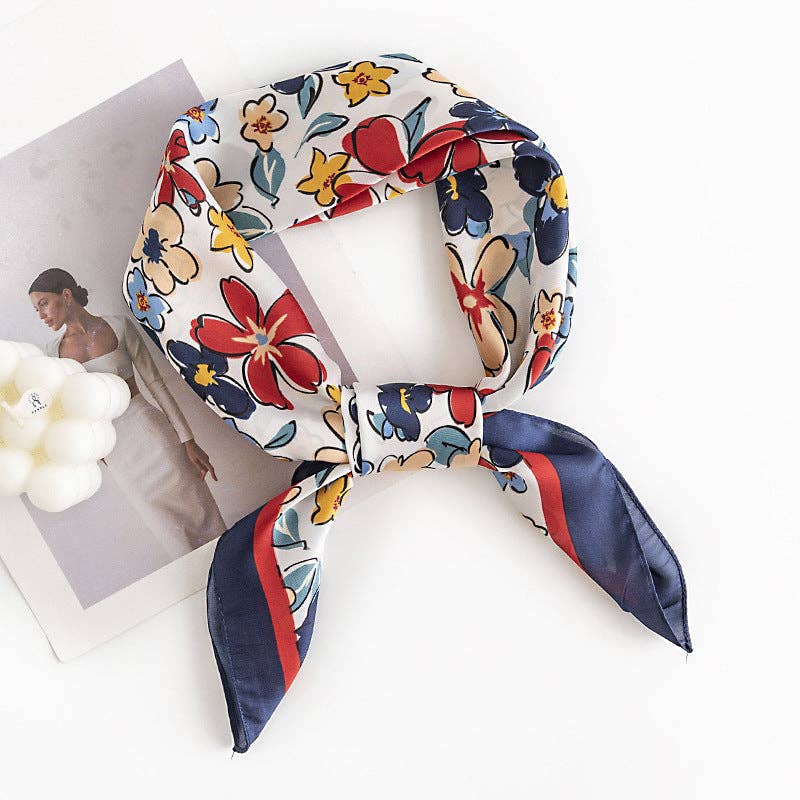 Cute Floral Square Scarf