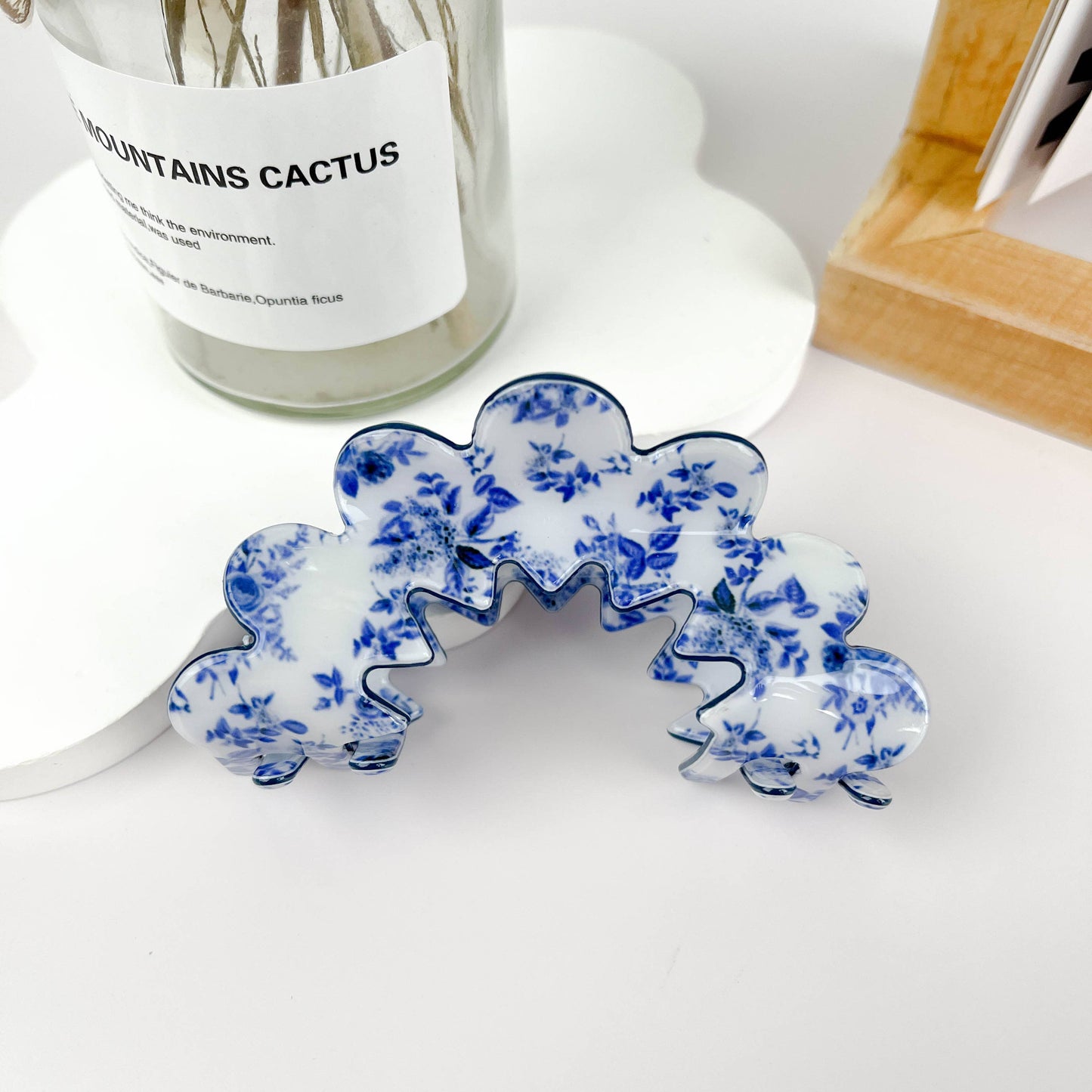 Wave Flowers hair claw clip