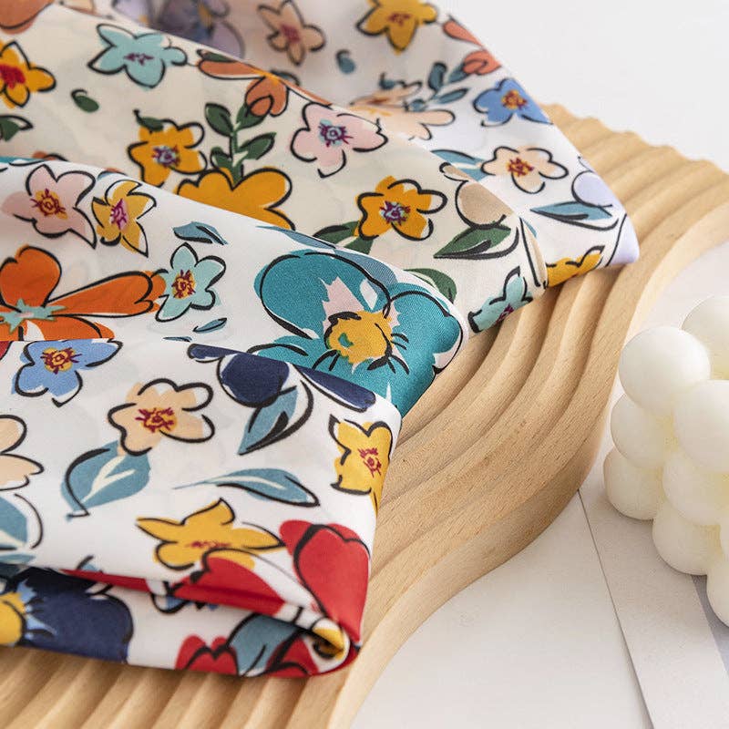 Cute Floral Square Scarf