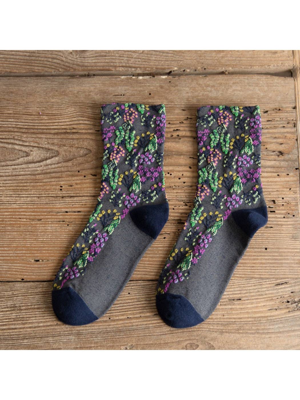 Rufia - Wild Bloom Texture Crew Socks
