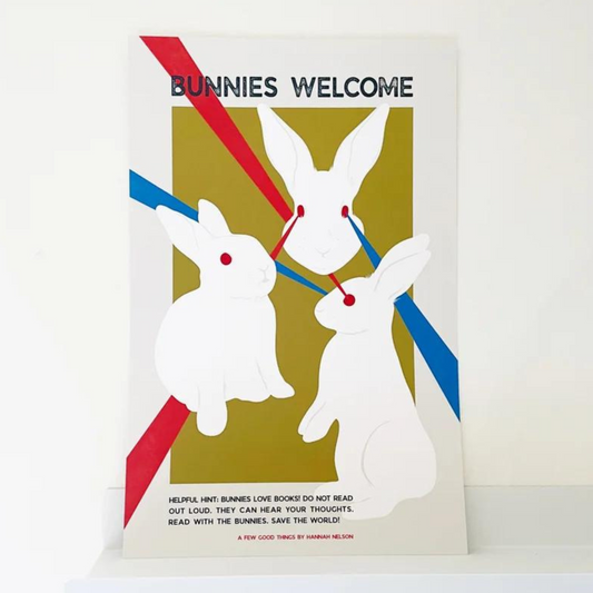 Bunnies Welcome - Art Print