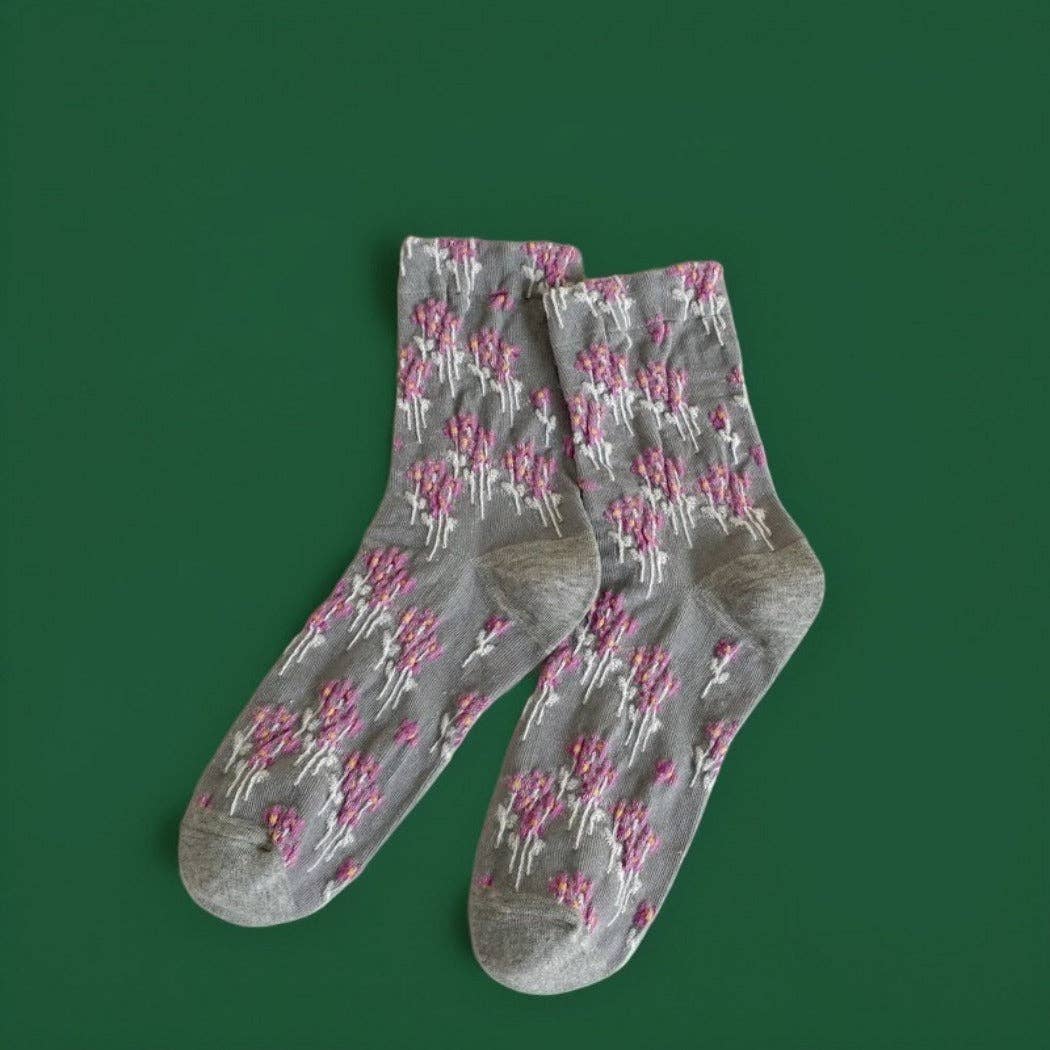 Rufia - Vintage Oil Painting Floral Socks