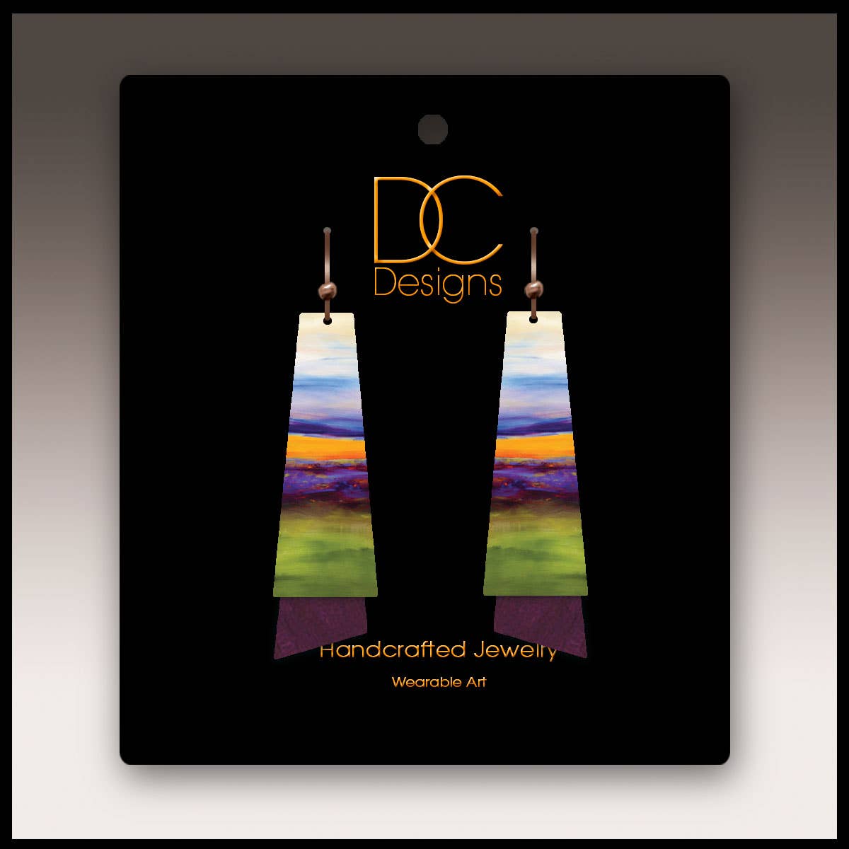 Multicolor Horizon Abstract Flutter Layer Handmade Earrings