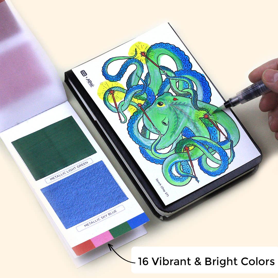 Spring Colorsheets - 16 Handmade Watercolors