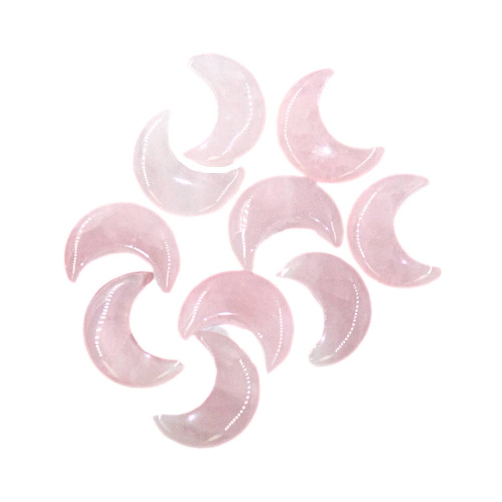 Rose Quartz Crystal Moon