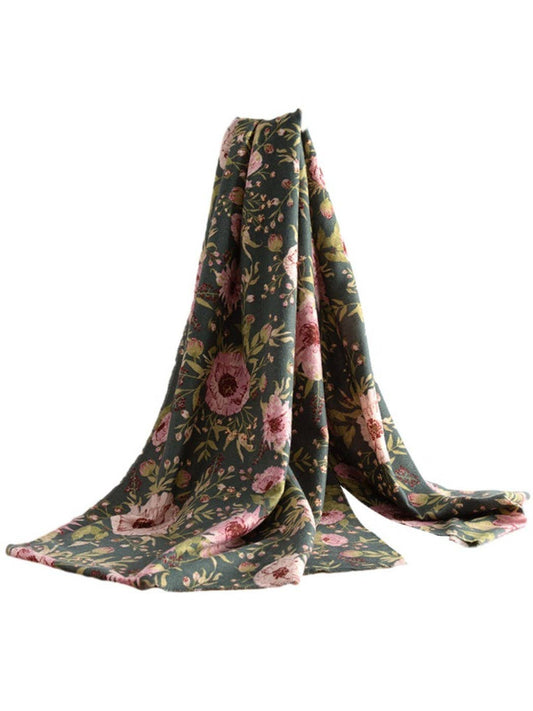 Scarvii - Winter Floral Print Scarf & Shawl