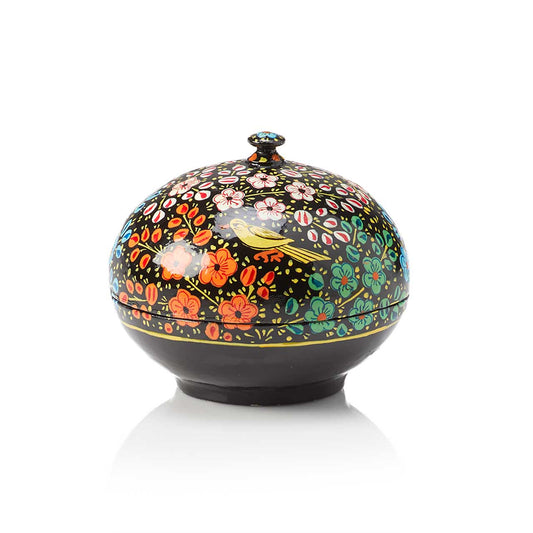 Midnight Garden Handpainted Lidded Jewelry Box