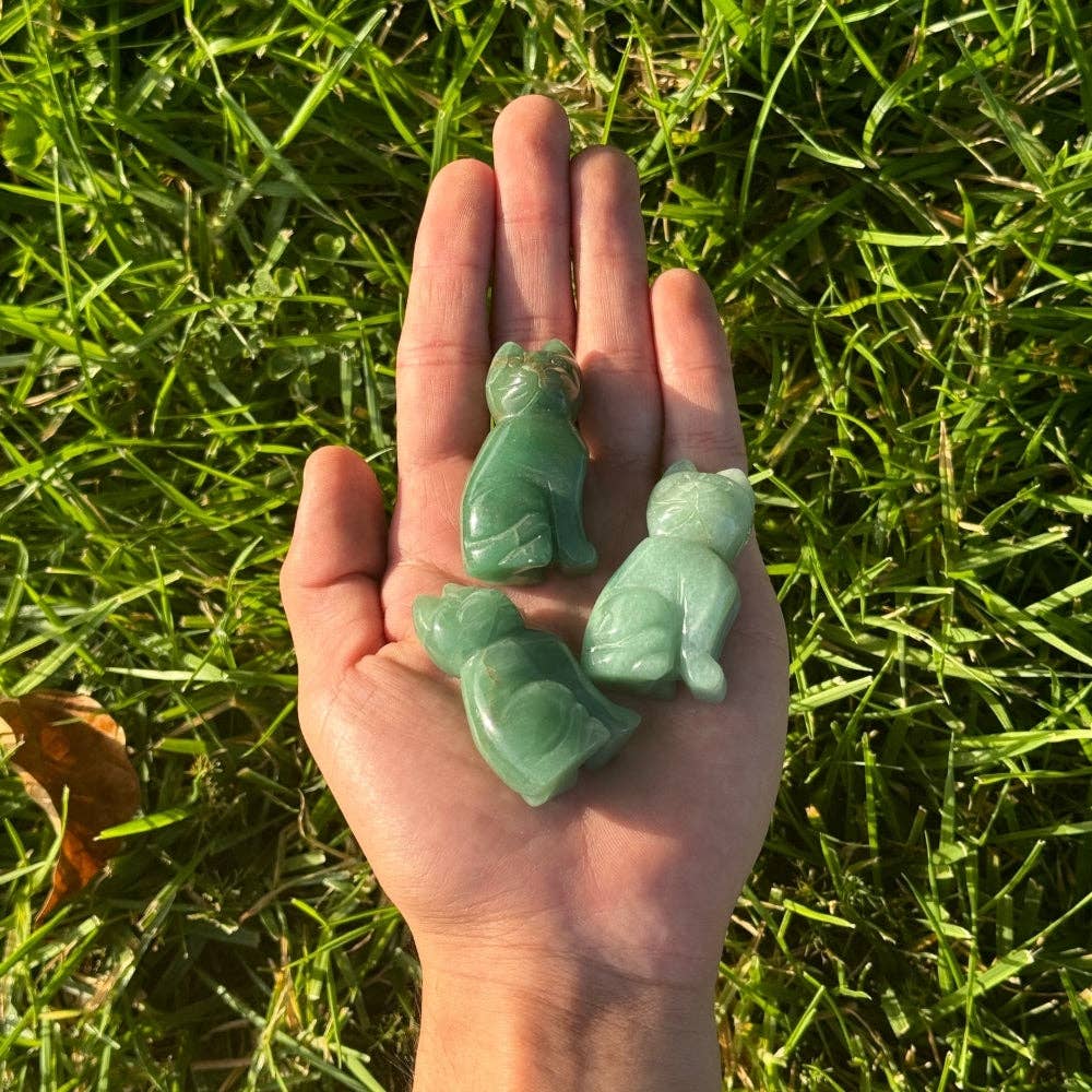Crystal Cat - Green Aventurine