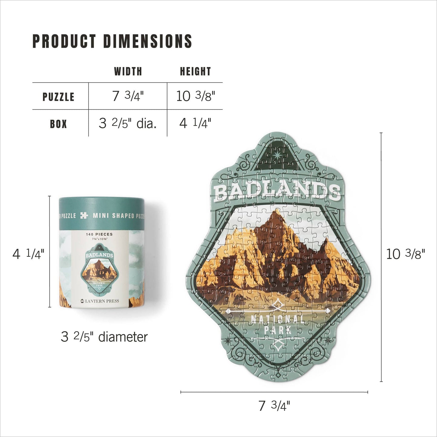 Badlands - Mini Puzzle, Protect Our National Parks