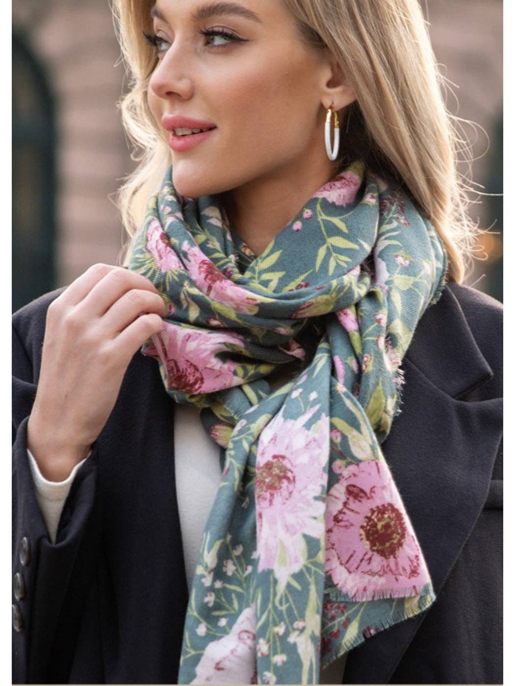 Scarvii - Winter Floral Print Scarf & Shawl
