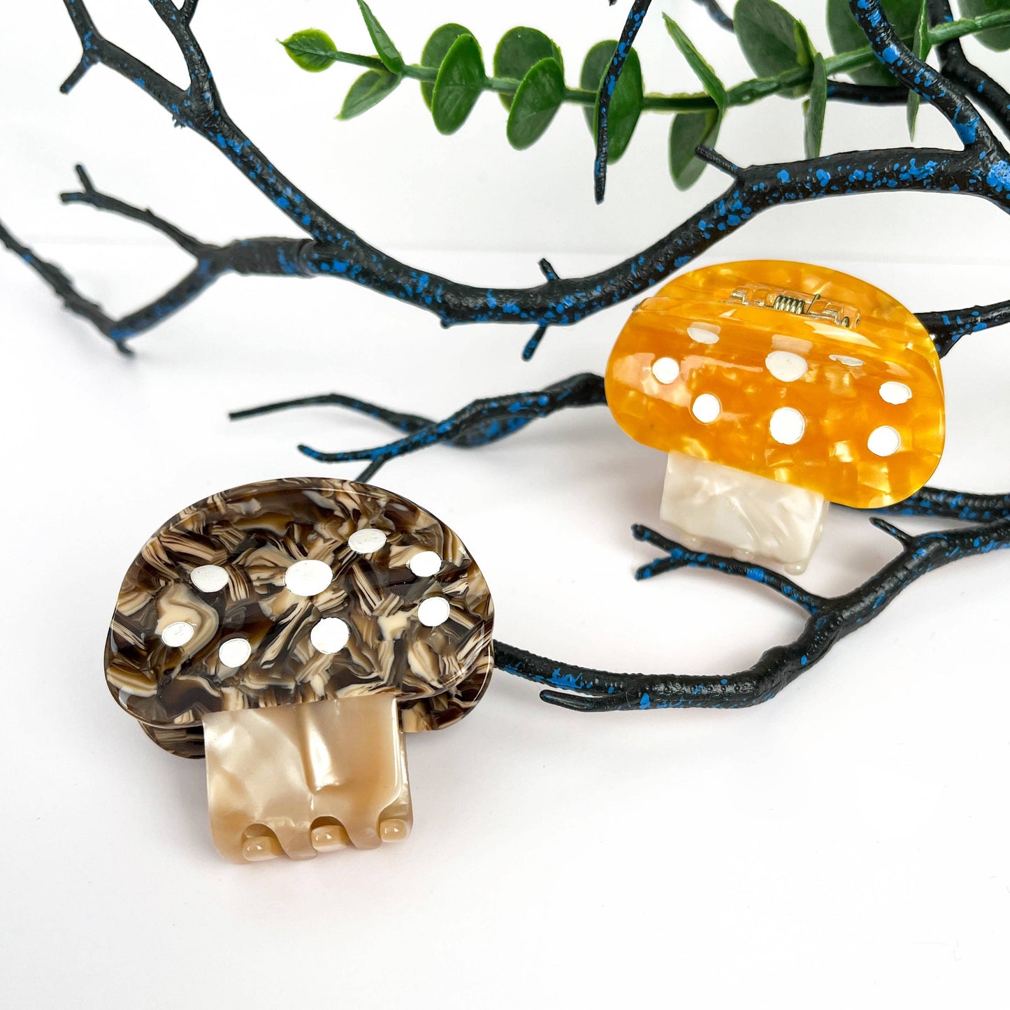 Mushroom Plant Acetate Hair Claw Clip