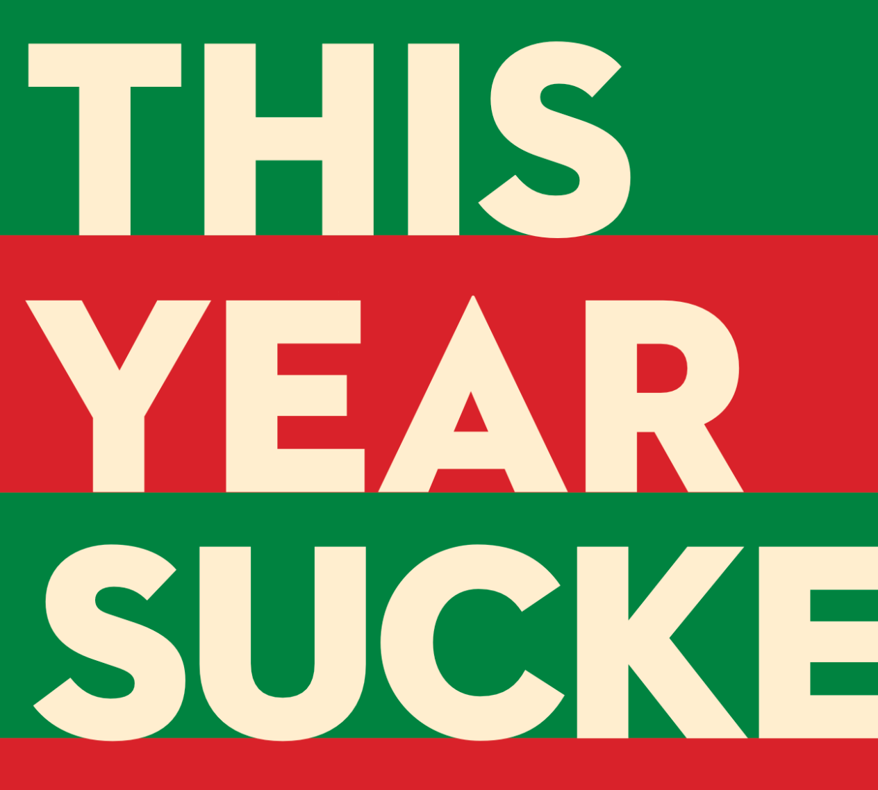 THIS YEAR SUCKED! holiday card