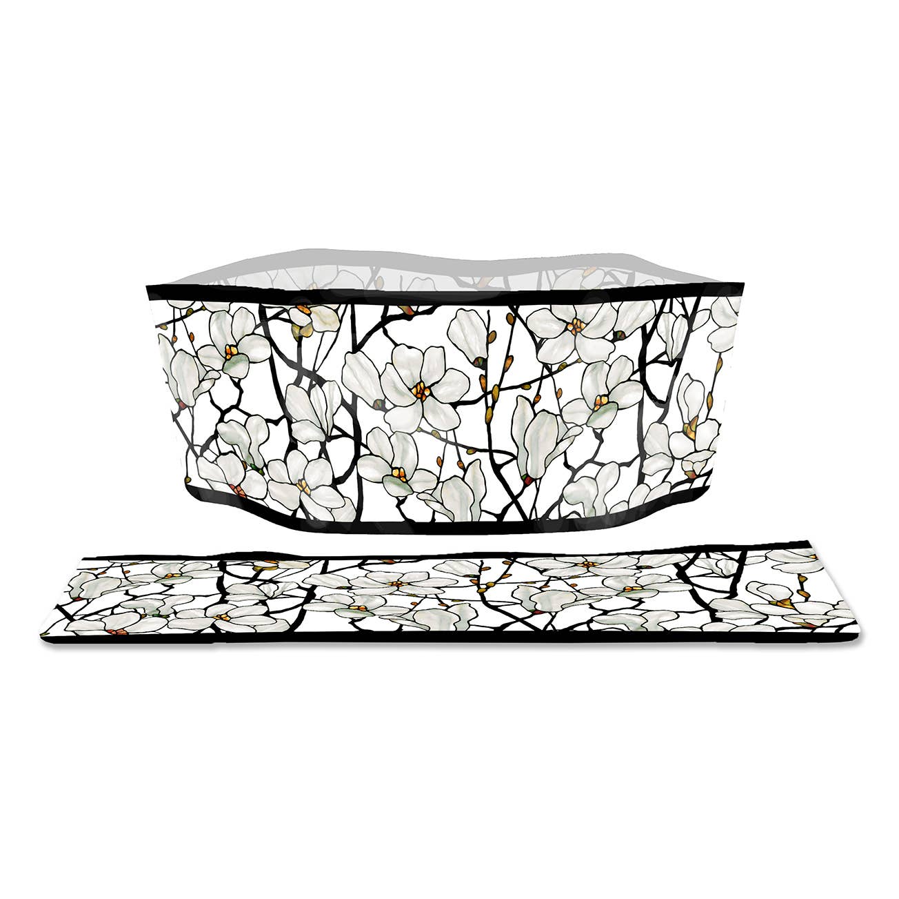 Louis C. Tiffany Magnolia Window Dog Bowls