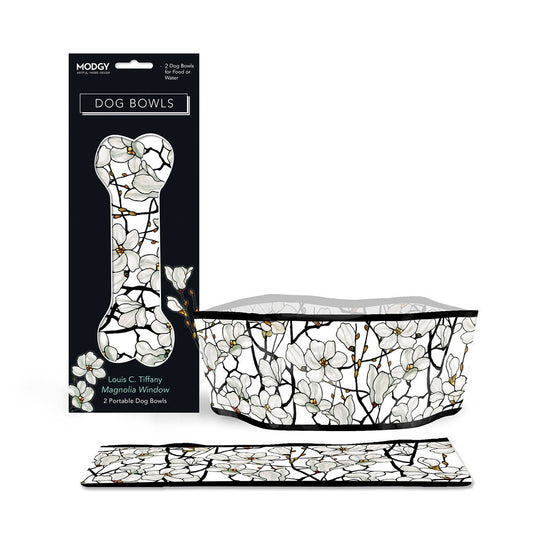 Louis C. Tiffany Magnolia Window Dog Bowls