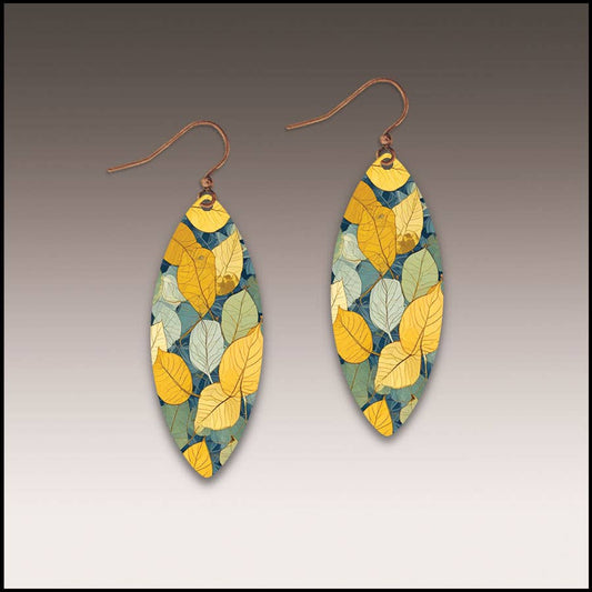 Forest Floor Leaf Point Handmade Earrings
