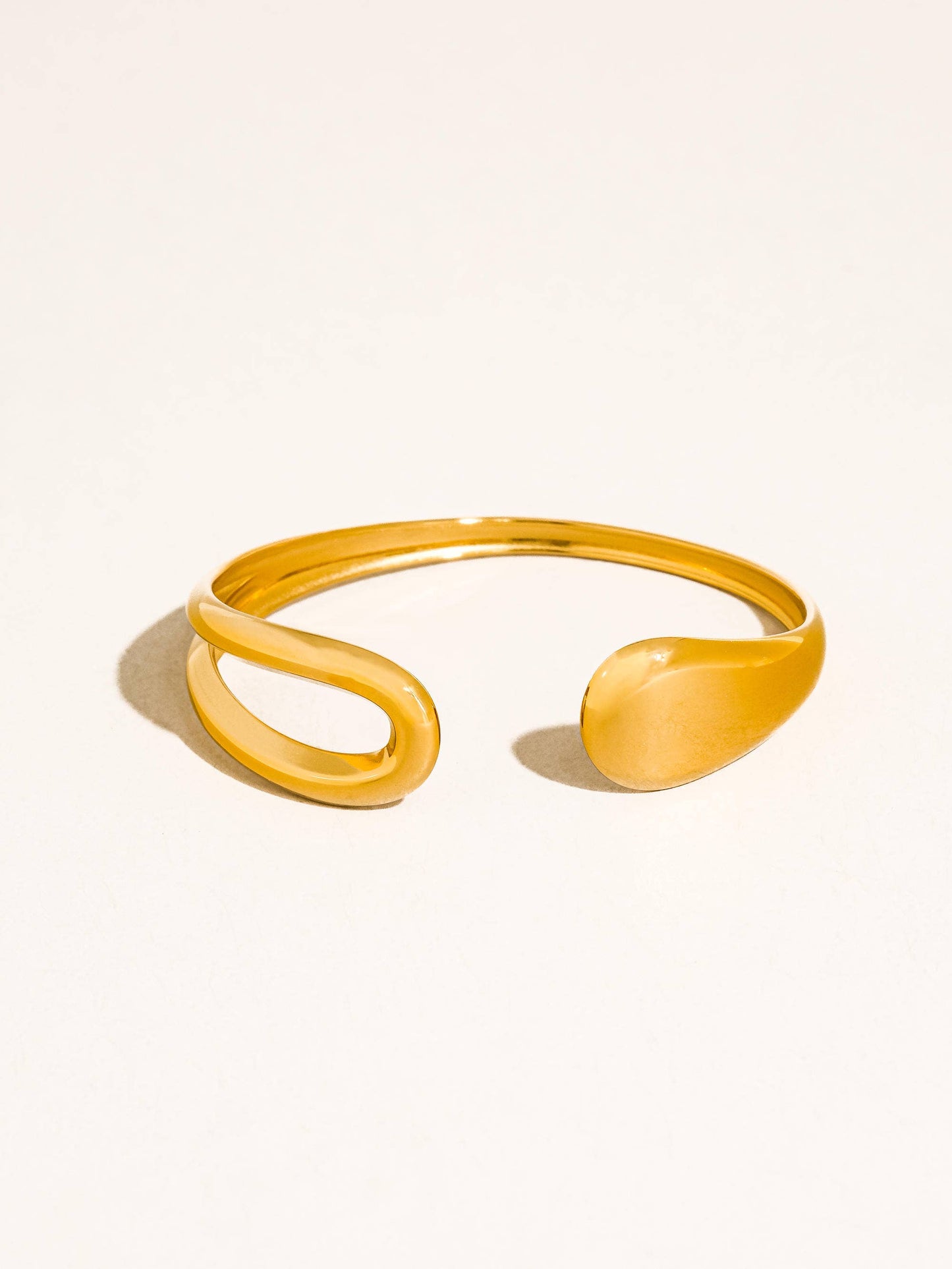 Junel 18K Gold Non-Tarnish Open Cuff Bracelet